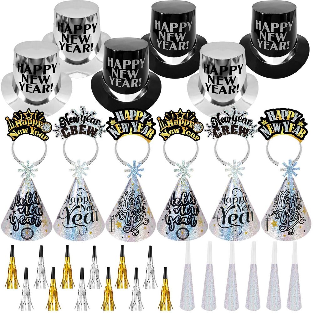 4719 2026 New Year's Eve Party Supplies, News Years Top Hats Cone Hats